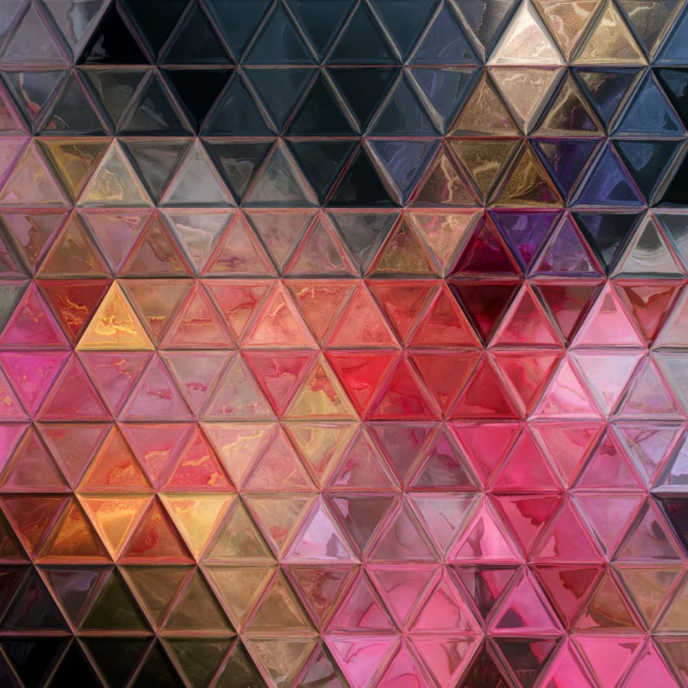 Colorful Fluid Triangles by Justyna Jaszke — canvas wall art