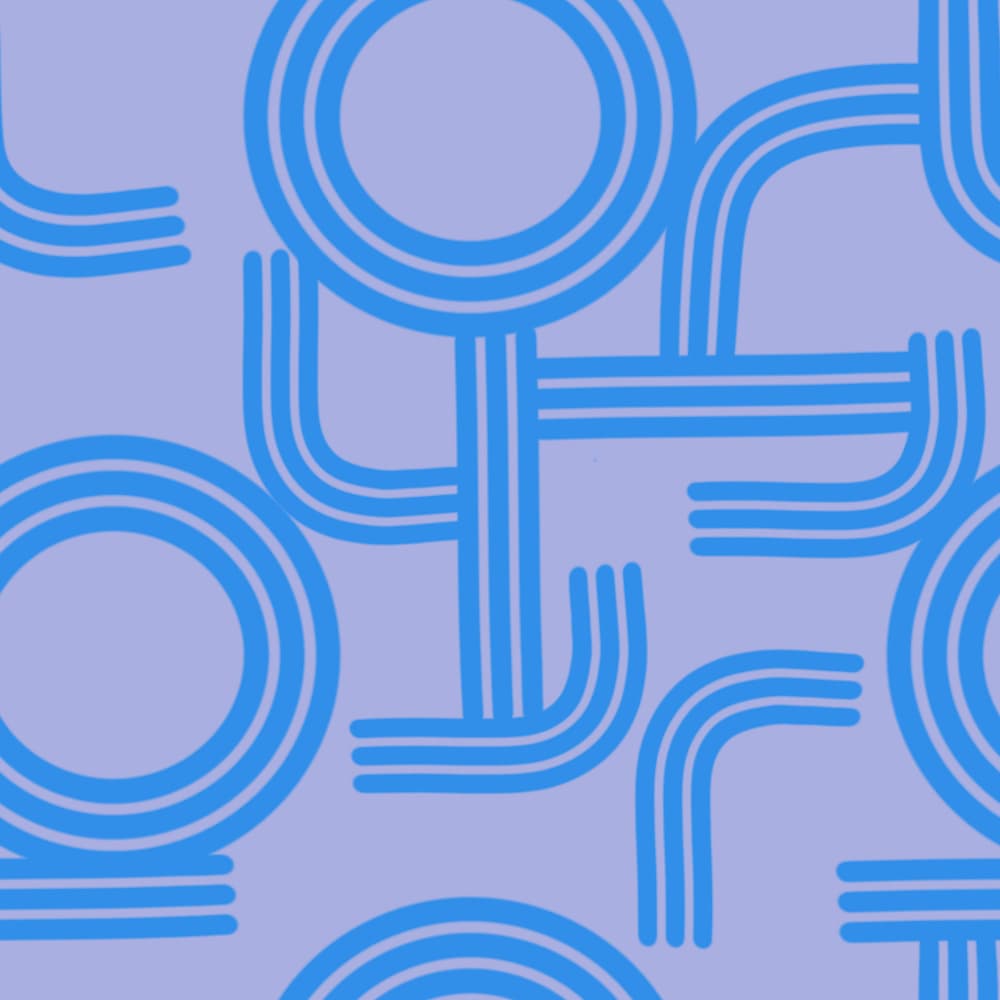 Blue Geometric Flow by Charlotte Trudgett — canvas wall art