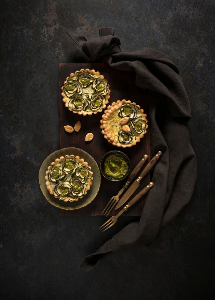 Gourmet Vegetable Tarts by Diana Popescu — canvas wall art
