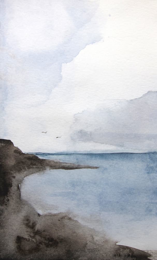 Serene Coastal Seascape by Christine Lindstrom — canvas wall art