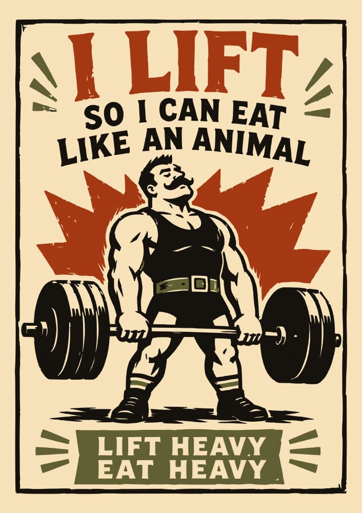 Strongman Gym Humor by Patryk Krygowski — canvas wall art