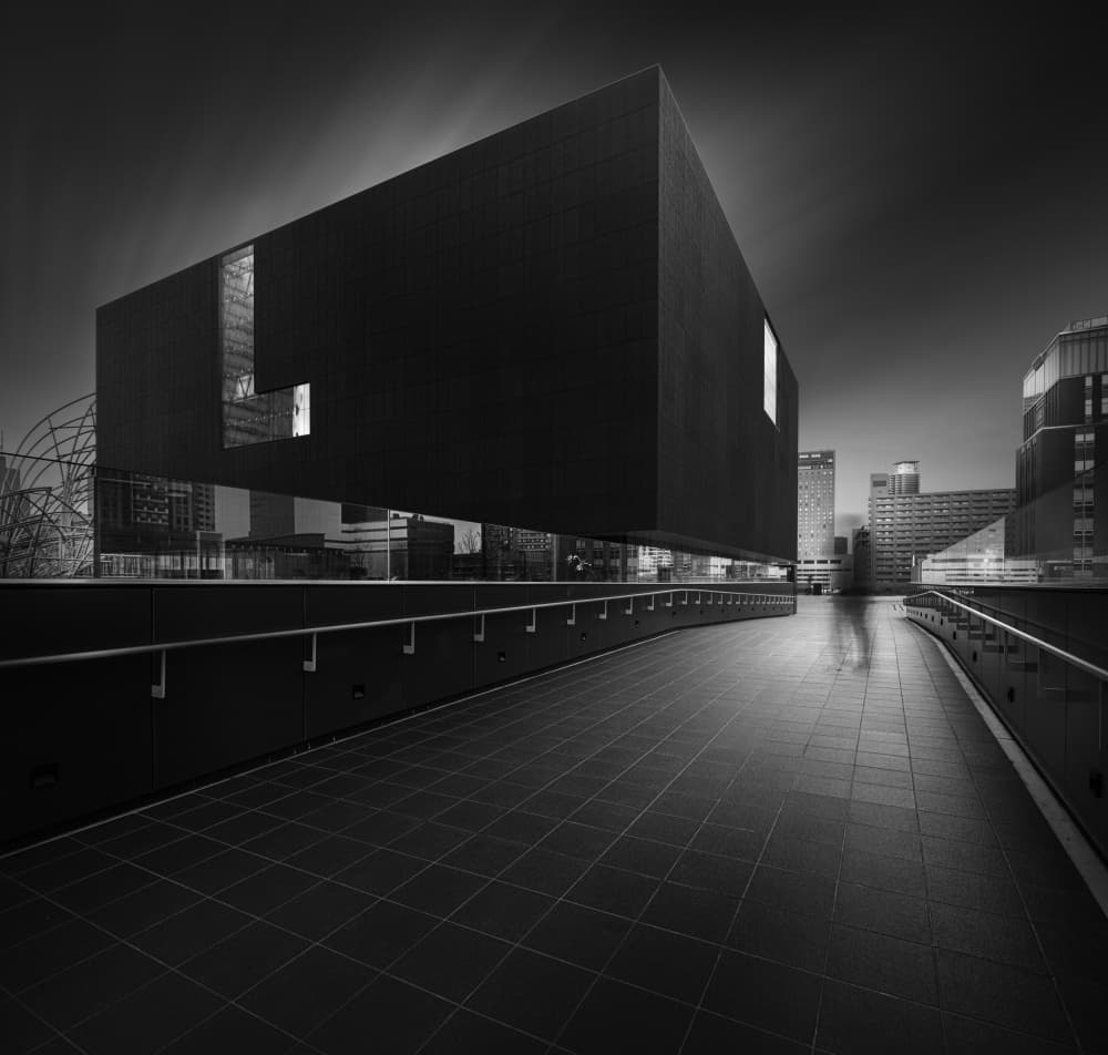 Night City Architecture by Yoshihiko Wada — canvas wall art