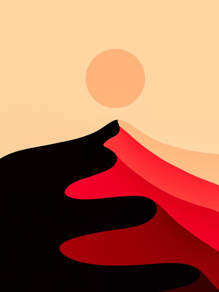 Red Dune Sunset by Stephen Wade — canvas wall art