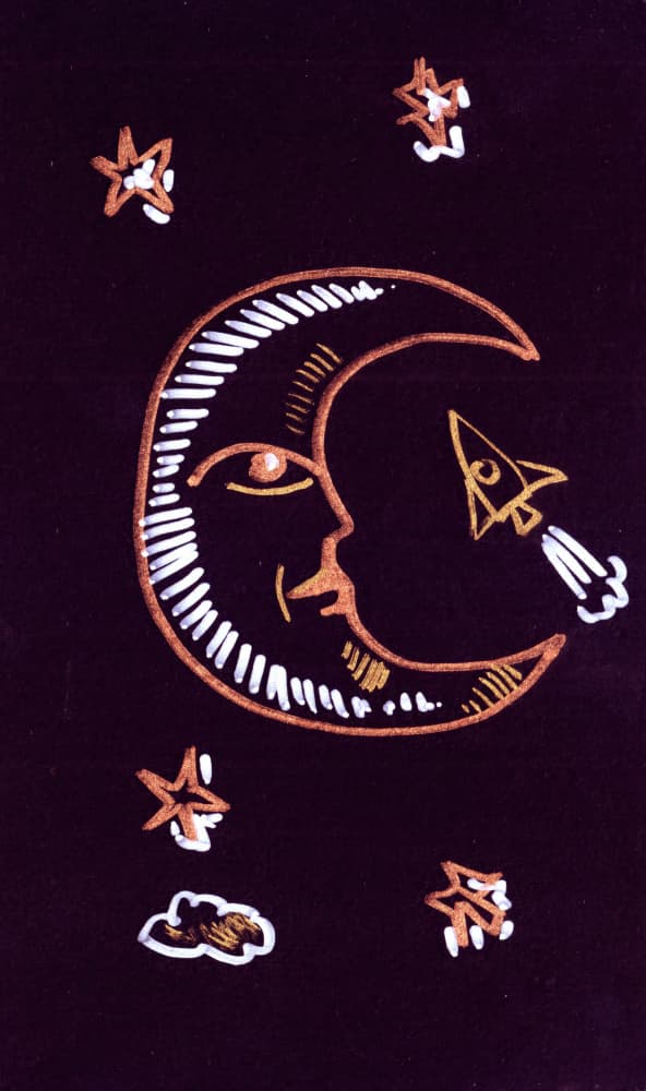 Whimsical Moon Flight by Rafal Kulik — canvas wall art