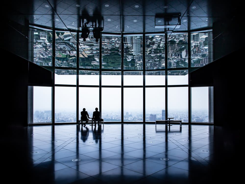 City View Reflection by IKUMI FUKAZAWA — canvas wall art