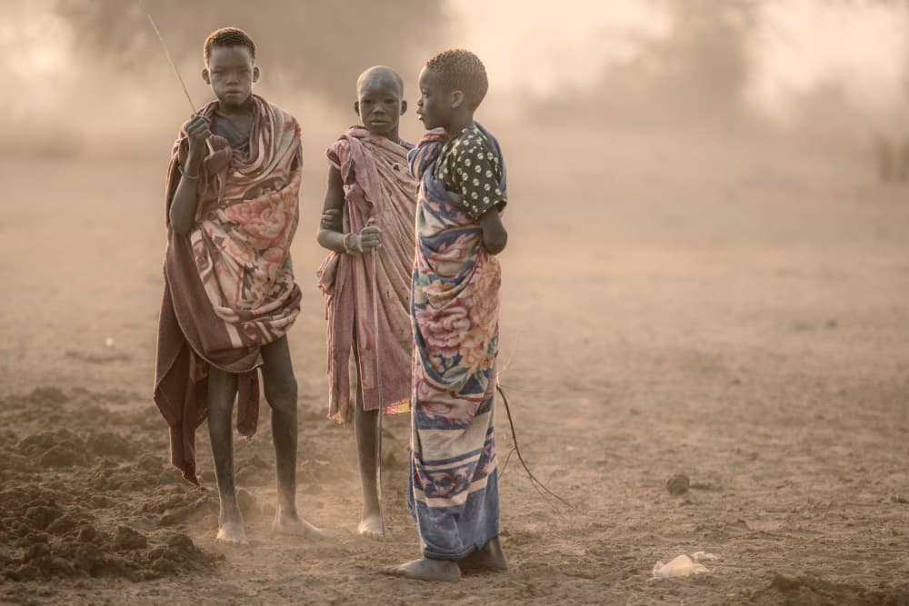 Three Tribal Boys by Trevor Cole — canvas wall art
