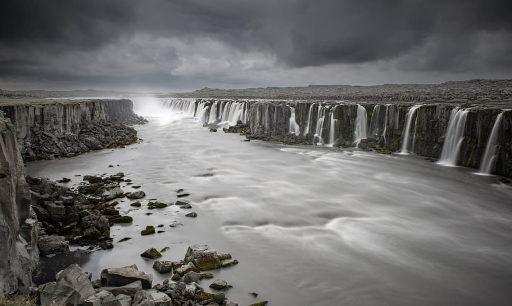 Dramatic River Waterfalls by Andrea Auf dem Brinke — canvas wall art