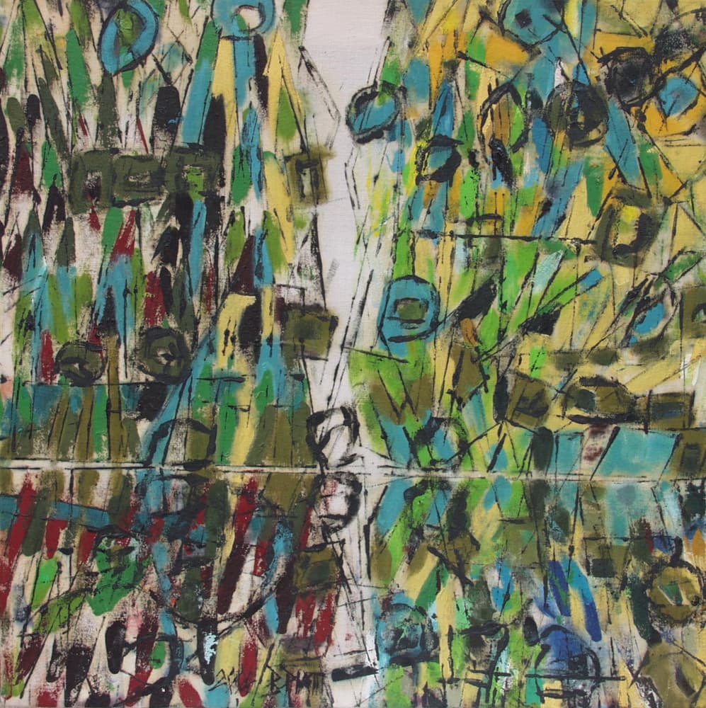 Vibrant Abstract Strokes by Barbara Piatti — canvas wall art