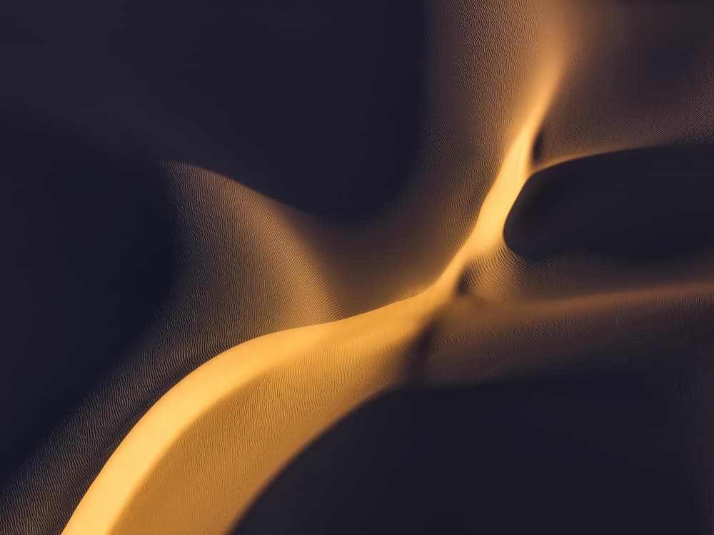 Golden Desert Curves by NingYun Ye — canvas wall art