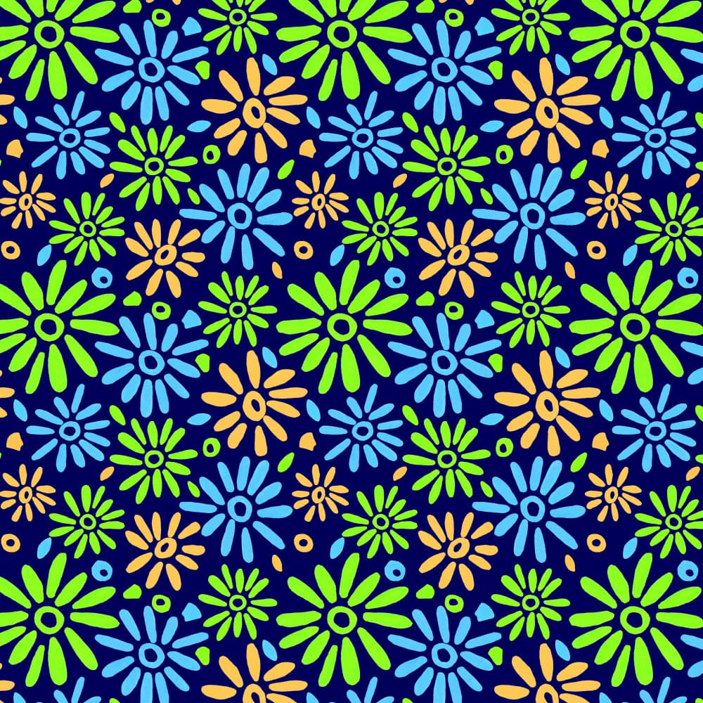 Vibrant Floral Pattern by Michele Channell — canvas wall art