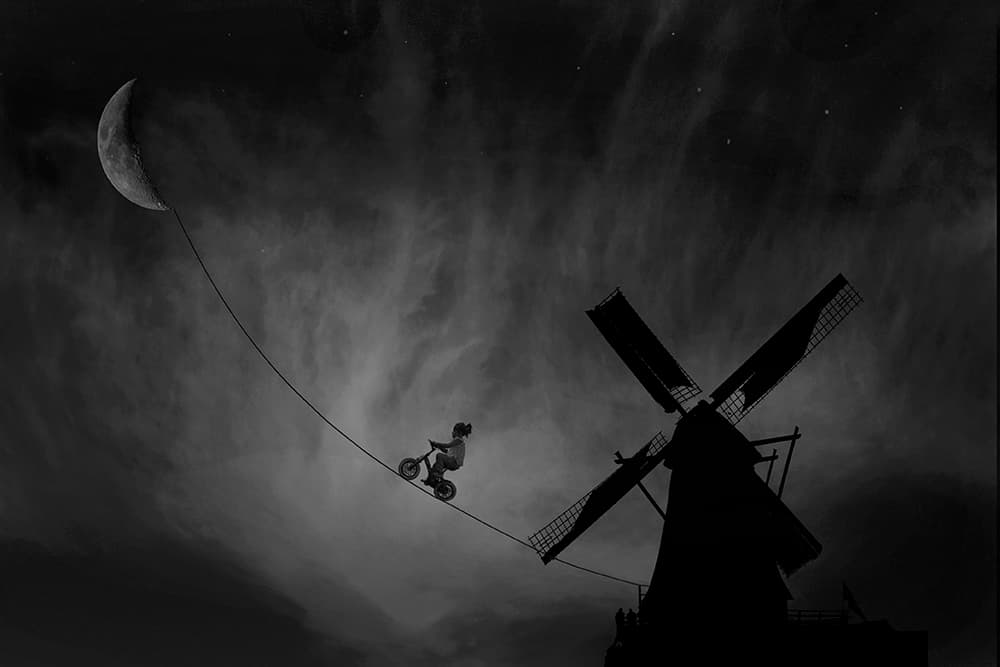 Night Ride to the Moon by Jan Donckers — canvas wall art