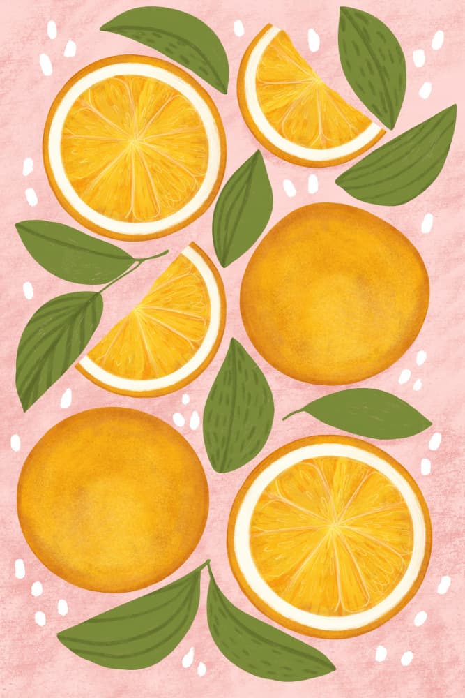 Vibrant Citrus Harvest by EMELIEmaria — canvas wall art