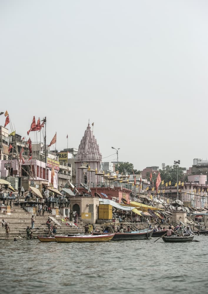 Ganges Riverside Scene by Shot by Clint — canvas wall art