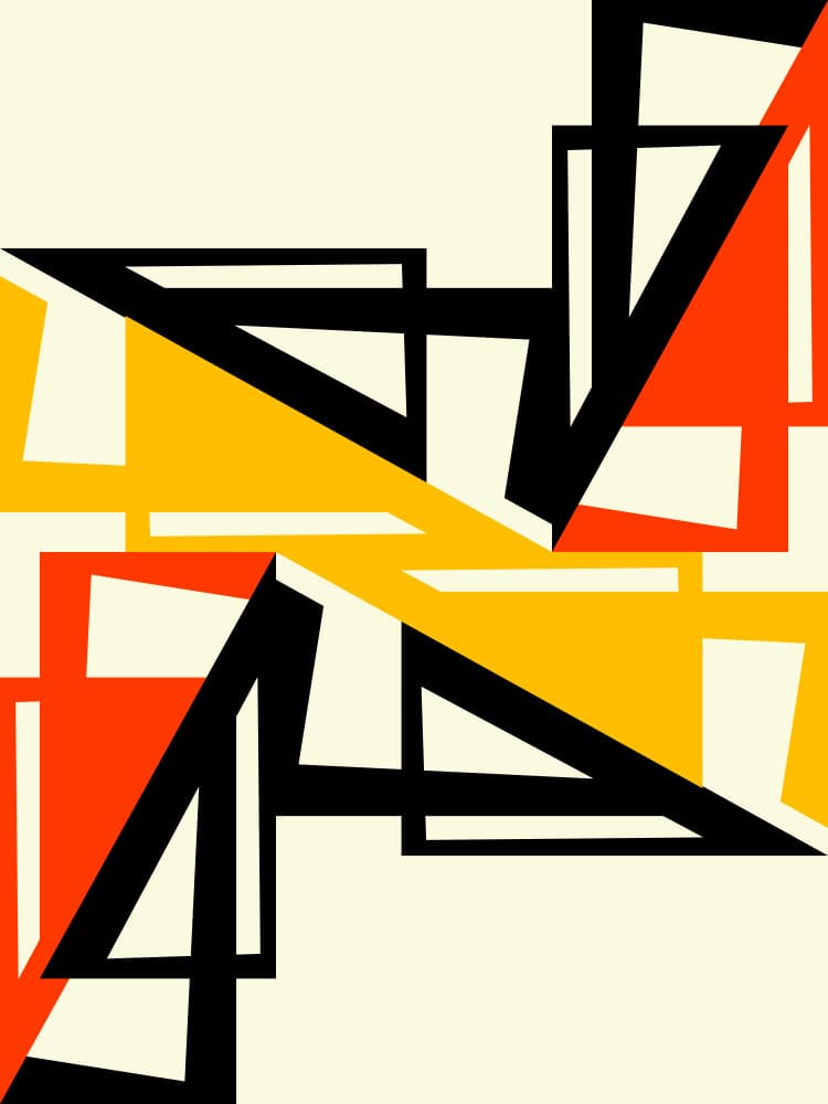 Vibrant Geometric Forms by Petr Strnad — canvas wall art