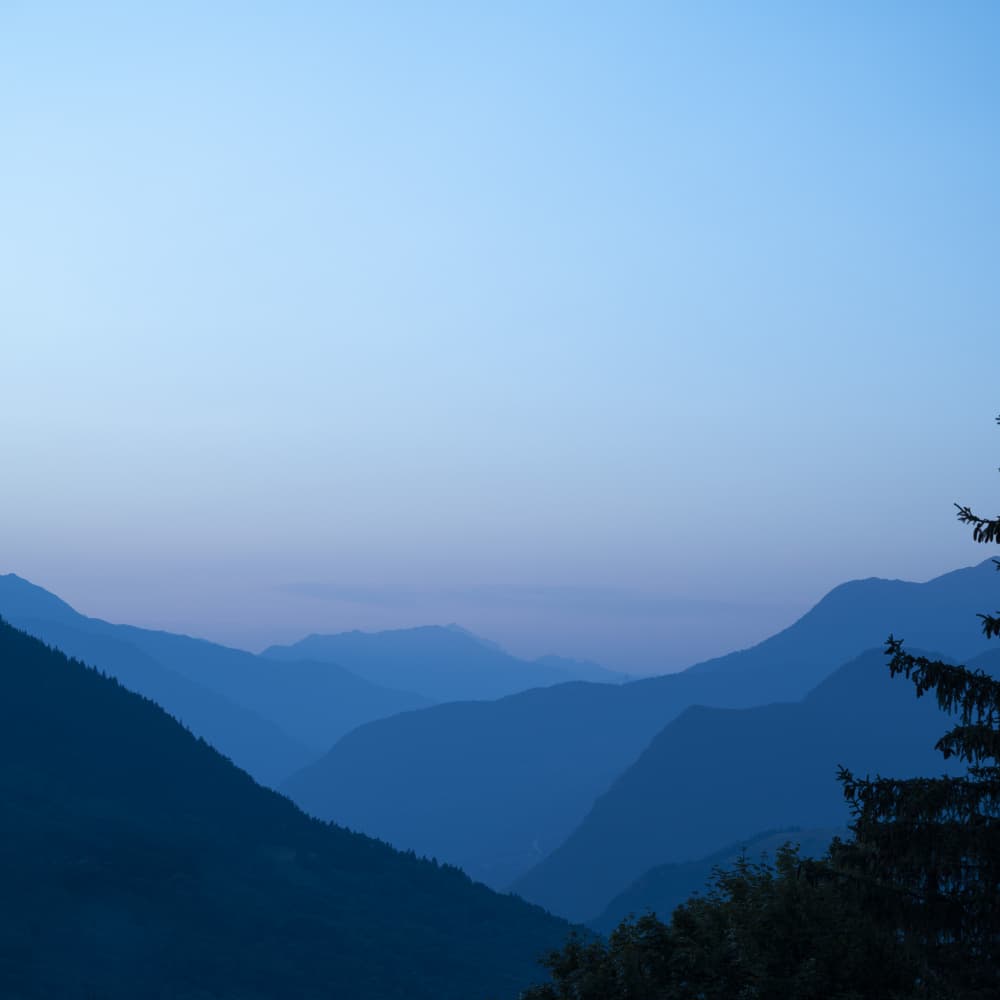 Twilight Mountain Layers by Christa Stroo — canvas wall art