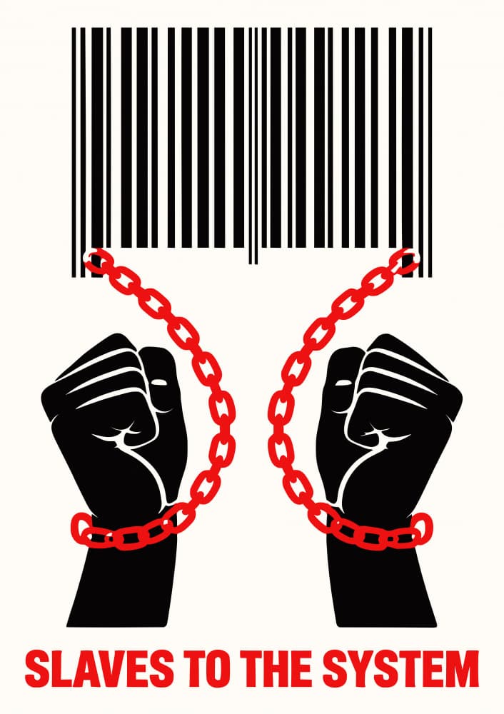 Chained Fists Protest by Patryk Krygowski — canvas wall art