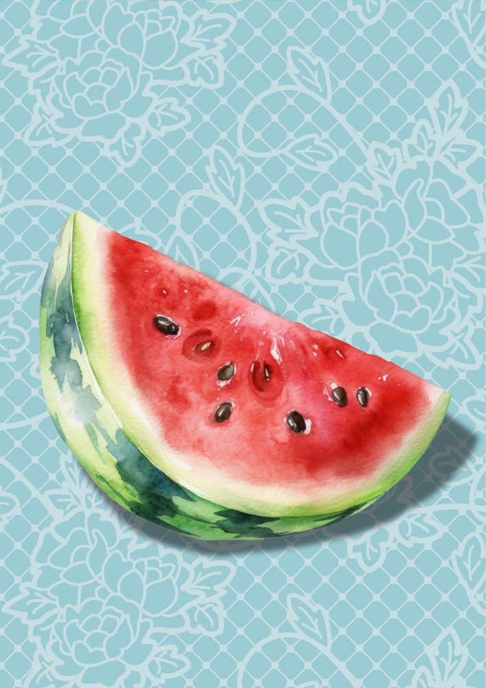 Refreshing Watermelon Slice by Marianne Bassil — canvas wall art