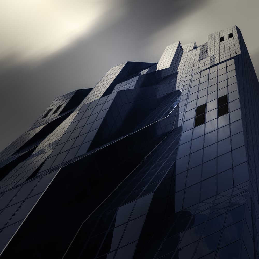 Dramatic Glass Skyscraper by Marc Huybrighs — canvas wall art