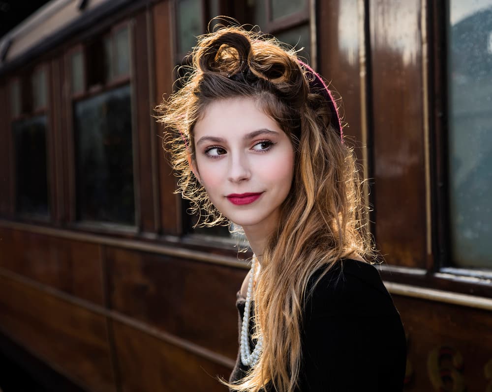 Vintage Train Traveler by Daniel Springgay — canvas wall art