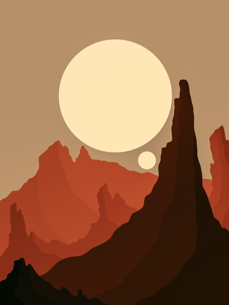 Alien Desert Landscape by Stephen Wade — canvas wall art