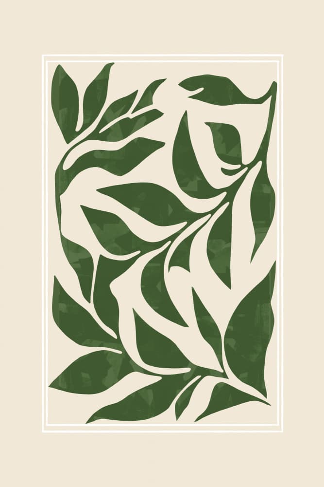 Modern Botanical Leaves by cartissi — canvas wall art