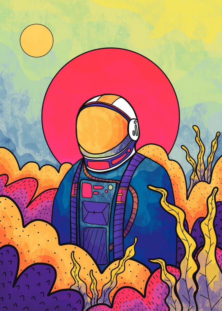 Cosmic Explorer World by Stephen Wade — canvas wall art