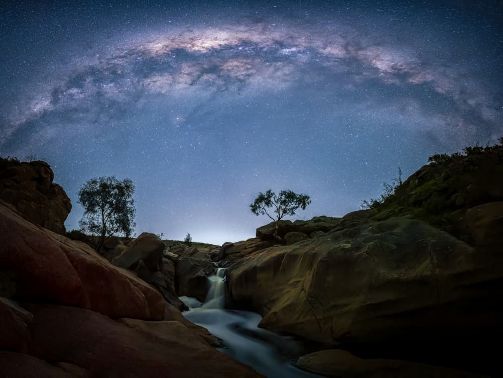 Milky Way River Flow by James Zhen Yu — canvas wall art