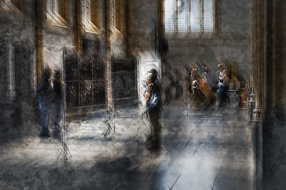 Art Gallery Scene by Jan van der Linden — canvas wall art