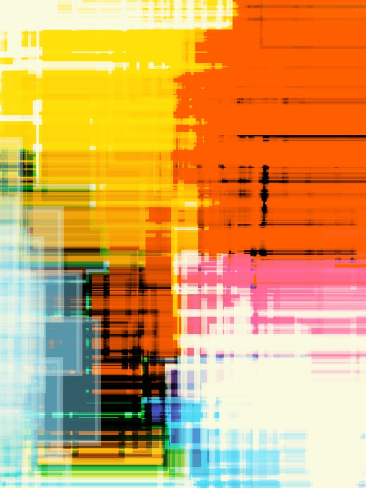 Geometric Color Glitch by Petr Strnad — canvas wall art