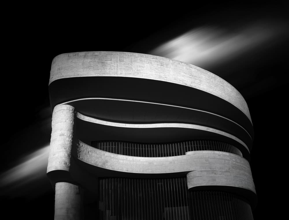 Modern Concrete Curves by Catherine Wang — canvas wall art