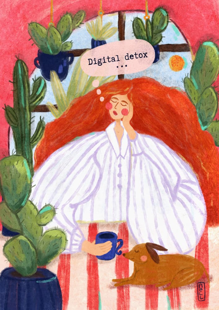 Digital Detox Morning by Dirkie Nell — canvas wall art