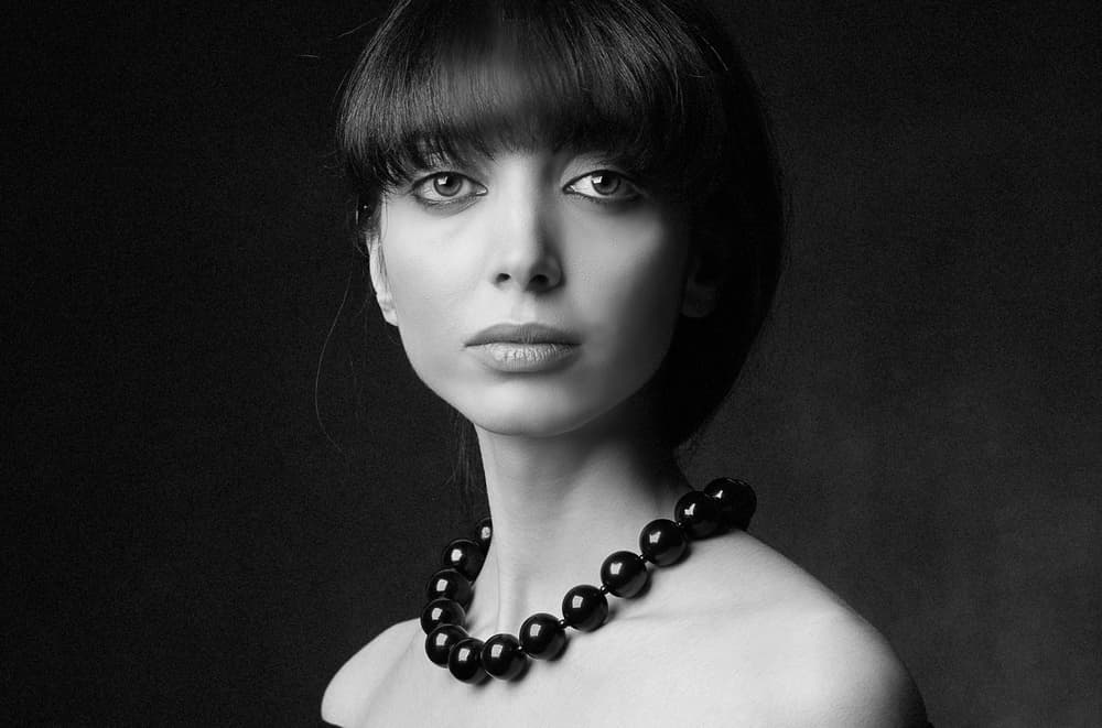 Elegant Woman Portrait by Mehdi Mokhtari — canvas wall art
