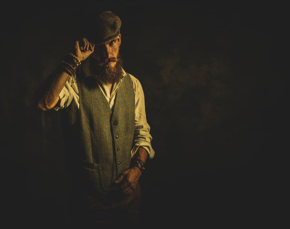 Intense Dapper Man In Cap by gNo — canvas wall art
