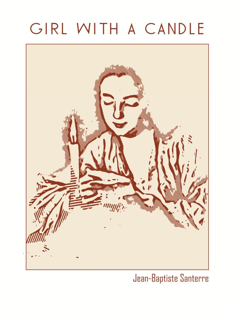 Pensive Girl by Candlelight by Doa Project — canvas wall art