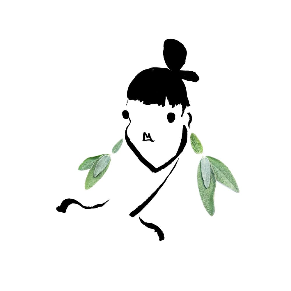 Sage Leaf Portrait by Gretchen Roehrs — canvas wall art