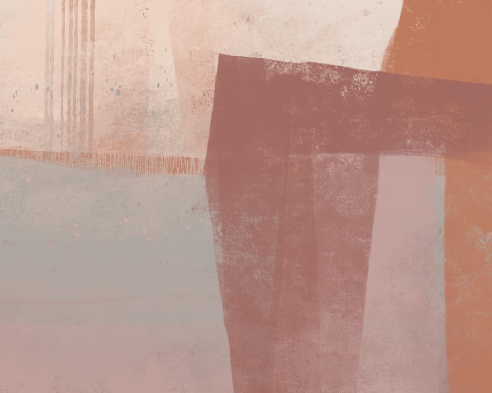 Muted Terracotta Abstract by MANSI SAXENA — canvas wall art