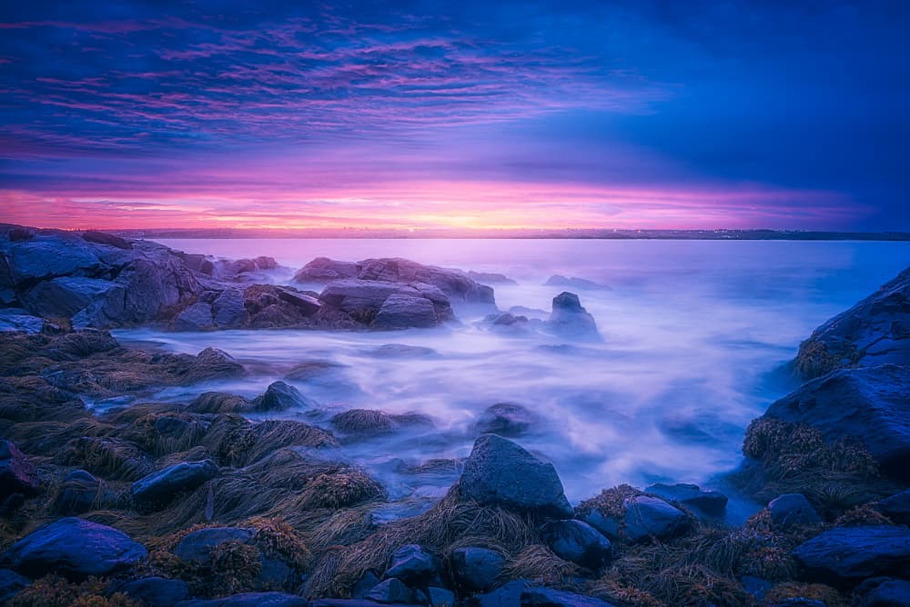 Ethereal Coastal Twilight by Ben.C.L — canvas wall art