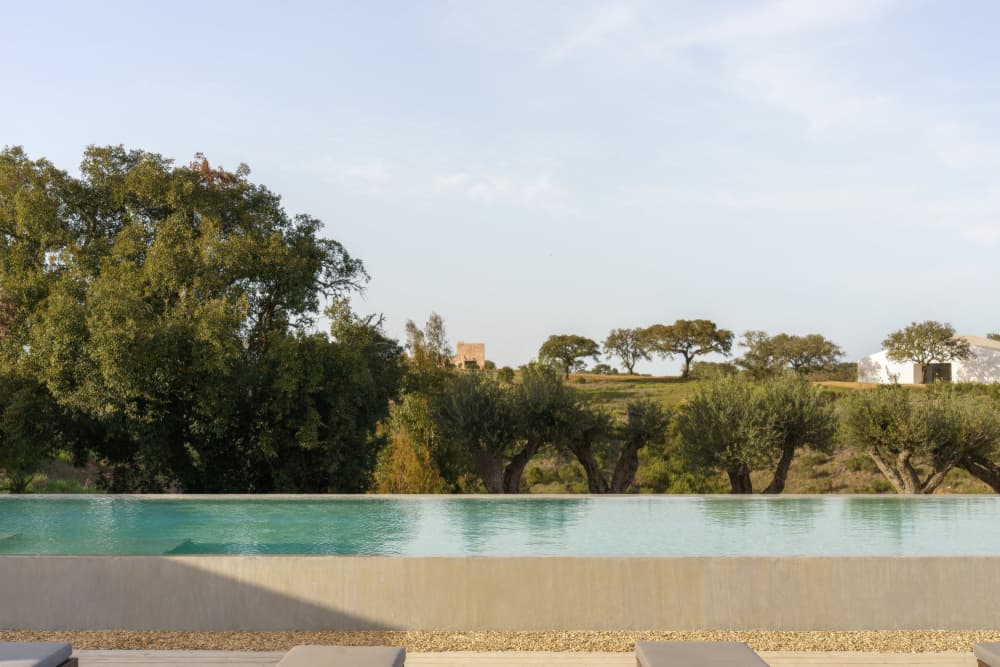 Tranquil Pool View by Minorstep — canvas wall art