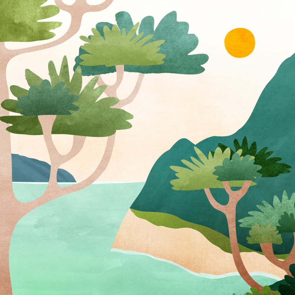 A Sunny Day On Planet Three by Kristian Gallagher — canvas wall art