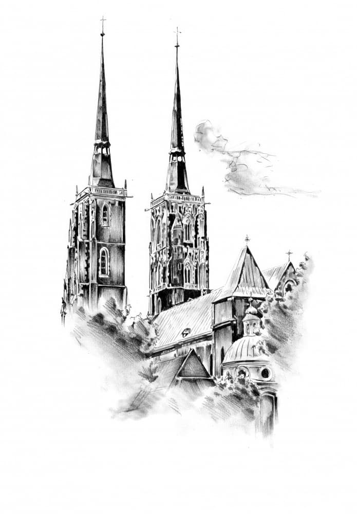 Grand Gothic Cathedral Spires by Kulik — canvas wall art