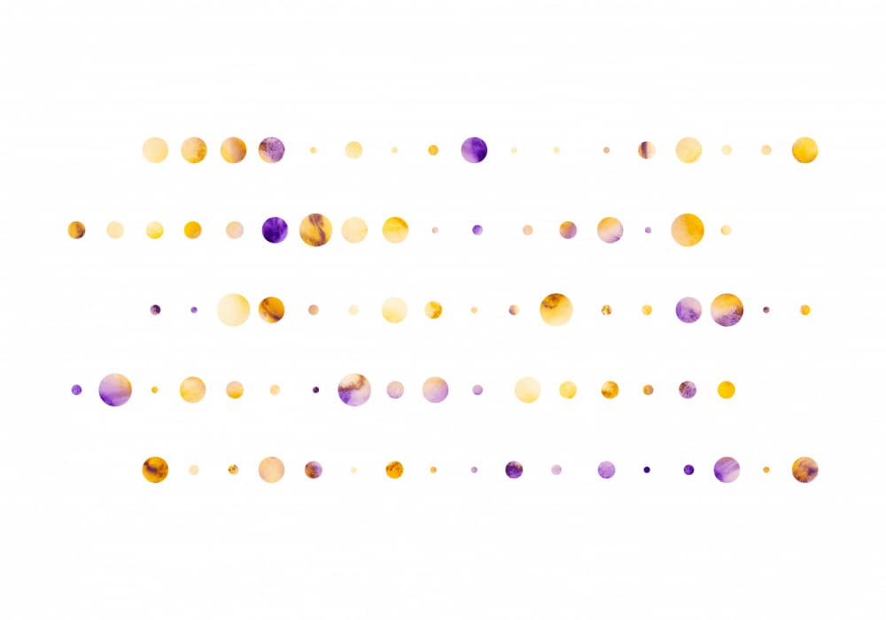 Vibrant Watercolor Dots by Fabiana Silveira — canvas wall art