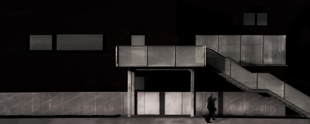 Geometric City Walk by Gilbert Claes — canvas wall art