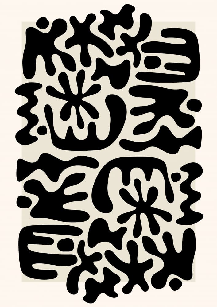 Organic Abstract Shapes by RS LAB STUDIO — canvas wall art