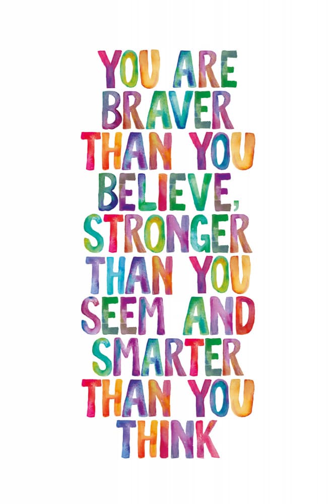 Colorful Motivational Quote by Brett Wilson — canvas wall art