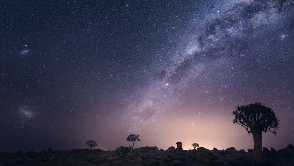 Milky Way Desert Night by joanaduenas — canvas wall art