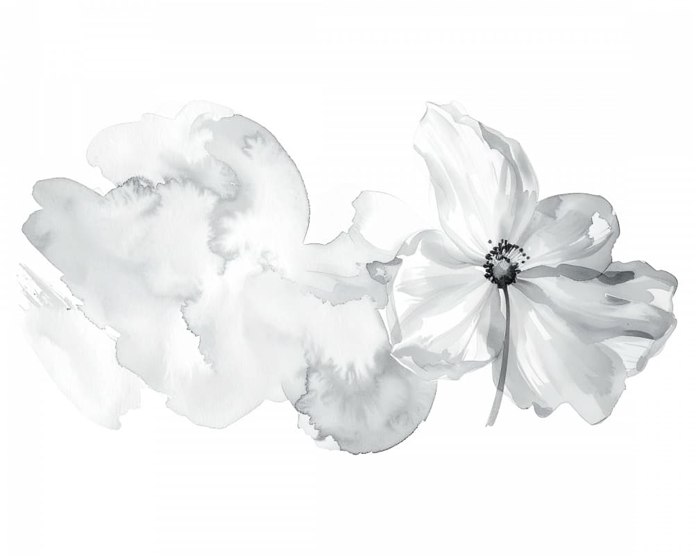Serene Watercolor Flowers by Saskia Michele — canvas wall art