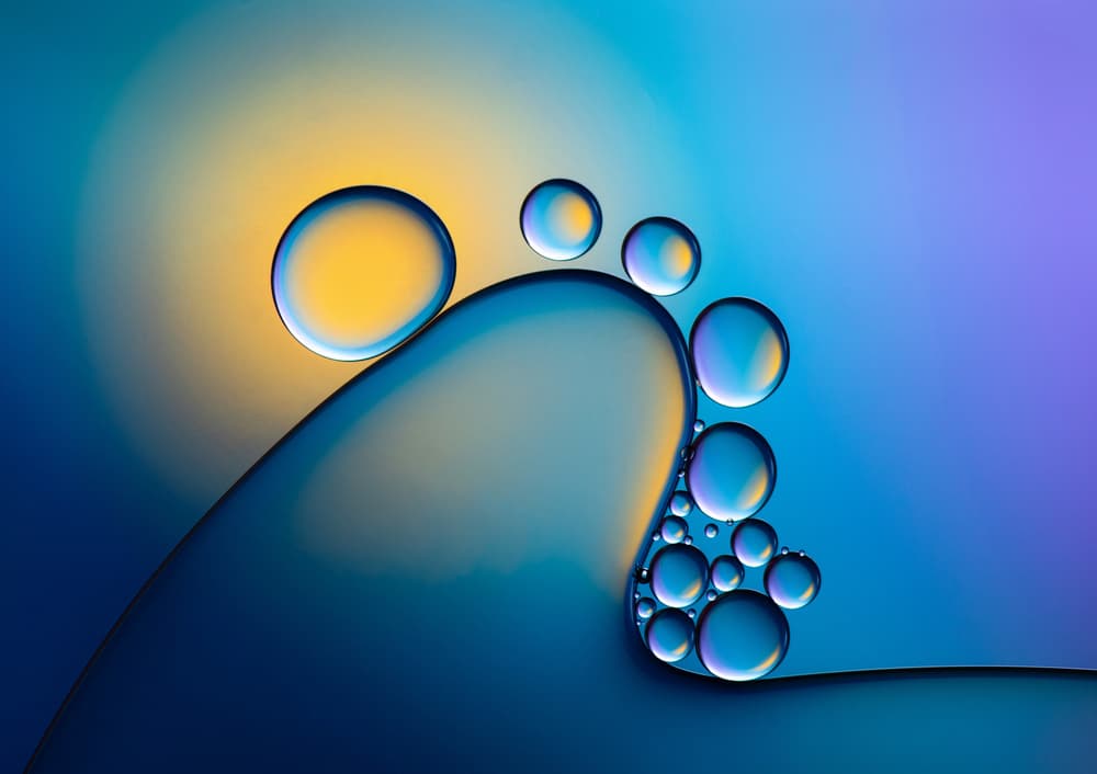 Vibrant Oil Bubbles by Jacqueline Hammer — canvas wall art