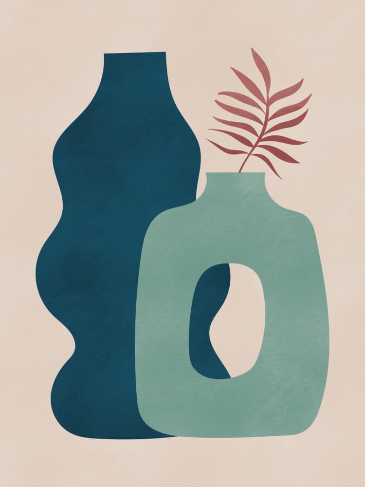 Modern Abstract Vases by Little Dean — canvas wall art