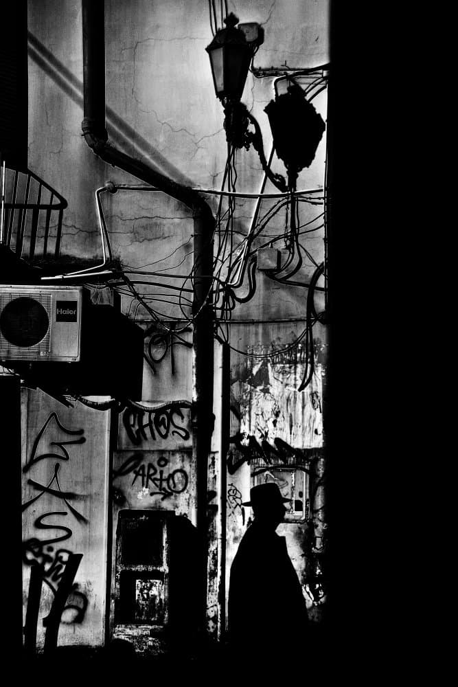 Mysterious Urban Shadow by Antonio Grambone — canvas wall art