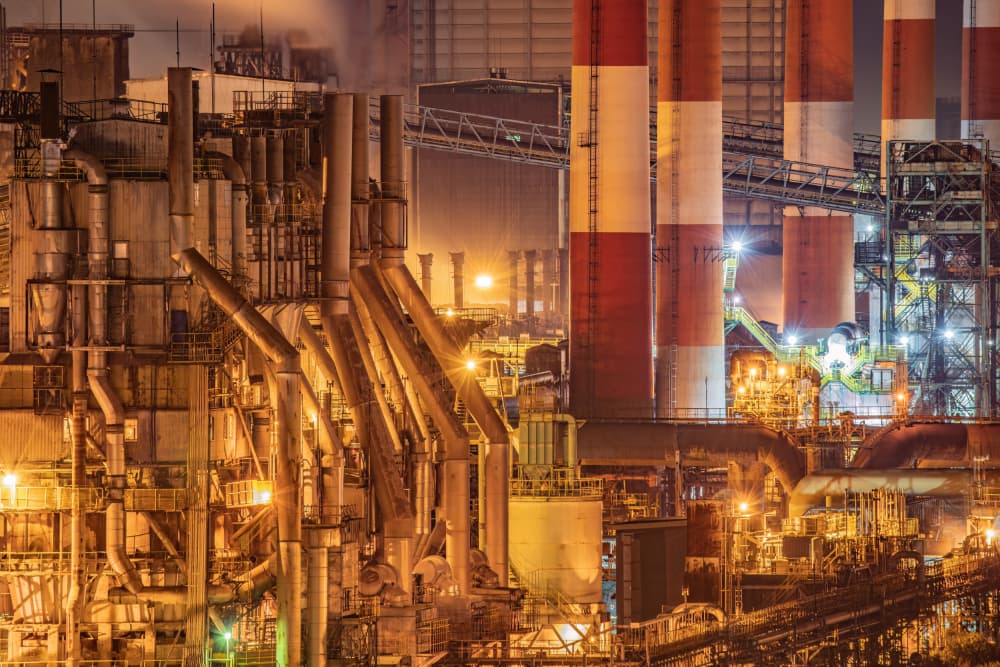 Industrial Night Glow by Kobayashi Tetsurou — canvas wall art